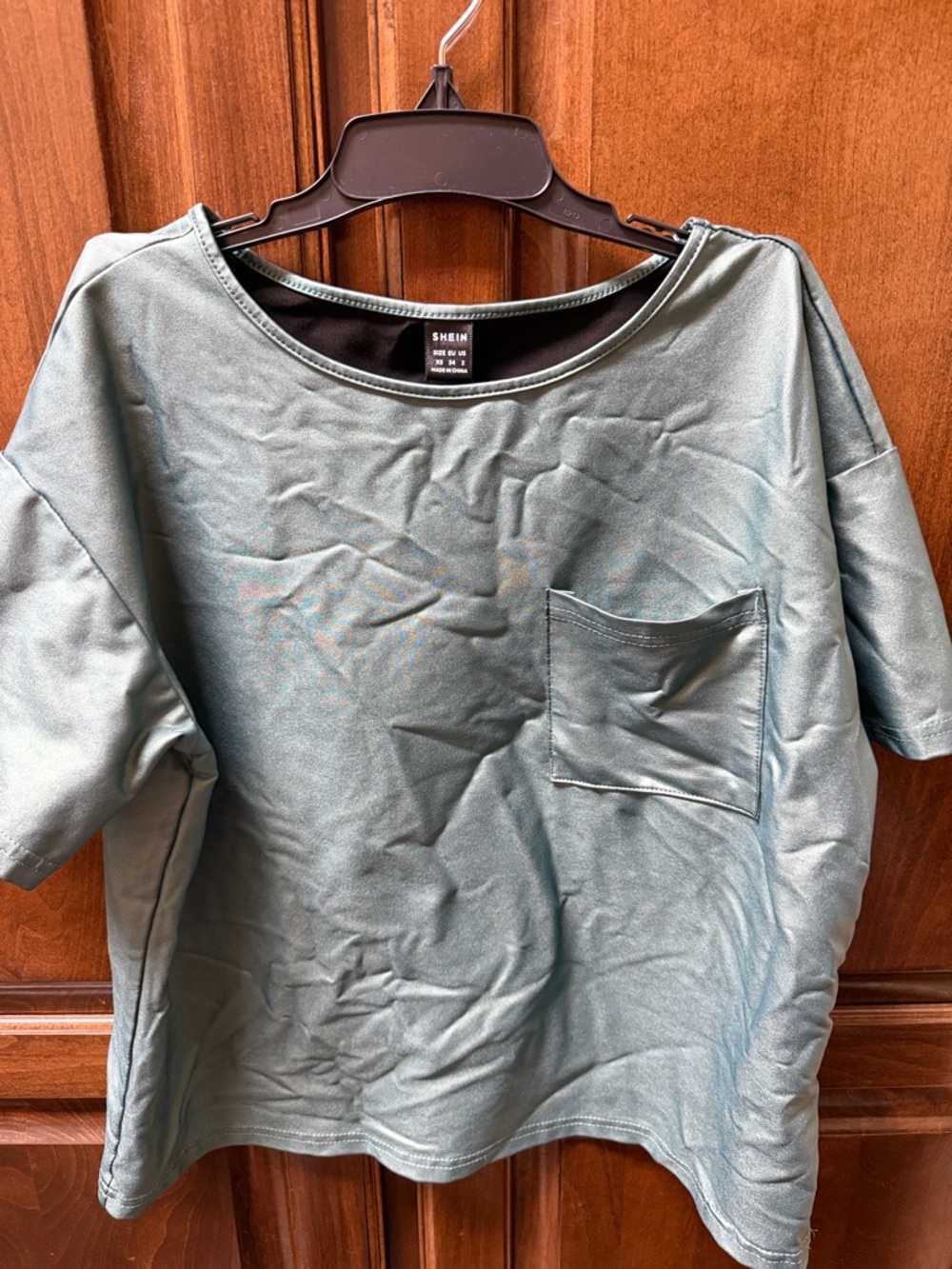 SHEIN Sage Green Pocket Tee
